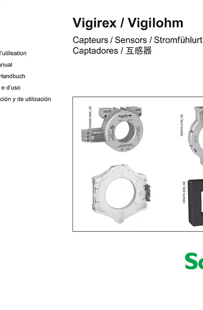 schneider施耐德Vigirex _ Vigilohm Current Sensors - 说明页